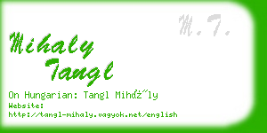 mihaly tangl business card